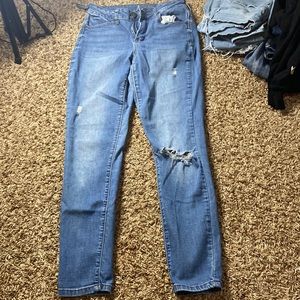 High Rise Blue Jeans